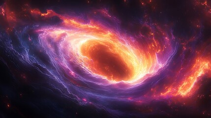 Wall Mural - a mystical storm of vibrant plasma waves, spiraling through an interdimensional gateway, twisting sp