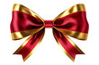 © DreamCanvas - Isolated ribbon with red and gold trim on a plain background on transparent background