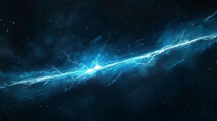 Download blue lightning bolt energy discharge with stars background high resolution wallpaper free image