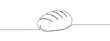 © Proongnee - continuous line bread line art vector illustration background editable stroke.