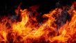 © artzone - Fiery Flames Against Black Background