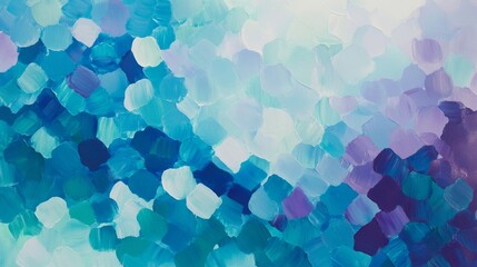 Wall Mural - textured blue & purple impasto. dense color palette creates depth and movement in this abstract desi