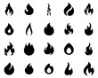 © Loka Design - set of fire icons collection vector illustration
