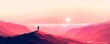 © goodeeday - Illustration of a man looking at mountain view