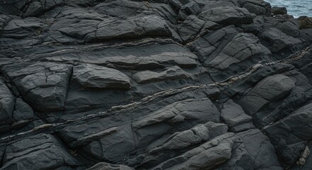 Aufkleber - Striking Rock Formations Displaying Intriguing Geological Patterns and Textures