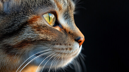 Wall Mural - Close-up of calico or tortoiseshell cat fur texture, showcasing the intricate patterns and vibrant colors of pet hair, symbolizing comfort, warmth, and the beauty of natural animal coats.

