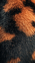 Wall Mural - Close-up of calico or tortoiseshell cat fur texture, showcasing the intricate patterns and vibrant colors of pet hair, symbolizing comfort, warmth, and the beauty of natural animal coats.

