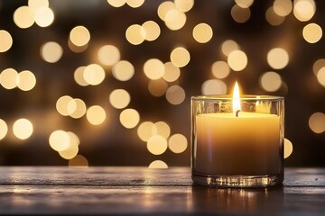 Wall Mural - The soft glow of candlelight enhances the festive atmosphere.