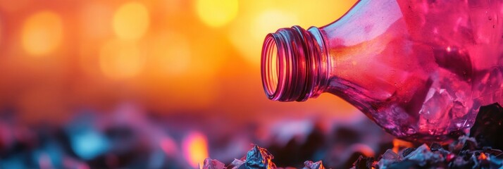 Poster - Vibrant Circular Economy Insights AI-Driven Plastic Waste Transformation - Innovative Recycling Technology Capturing Sustainable Future Dynamics in Hyper-Chromatic Visual Storytelling