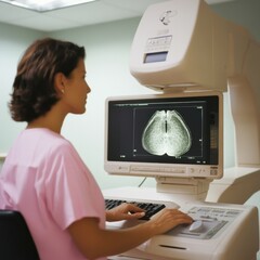 Aufkleber - AI-Enhanced Precision Mammography Next-Gen Breast Cancer Screening with Advanced Digital Imaging Technology for Proactive Womens Wellness