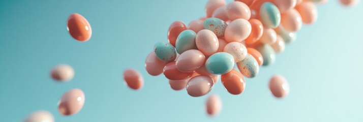 Poster - Ethereal Easter Pastel Dreamscape Soft-Focus Bokeh Light Festival Creating Immersive Springtime Digital Marketing and Wellness Content Experience