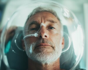 Aufkleber - Advanced Respiratory Care Innovative Oxygen Therapy for Senior Wellness - Compassionate Medical Technology Enhancing Quality of Life for Aging Populations