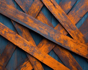 Poster - Rust-Infused Industrial Minimalism Weathered Metallic Geometric Texture Exploring Material Decay and Urban Aesthetic Trends in Contemporary Design Narratives