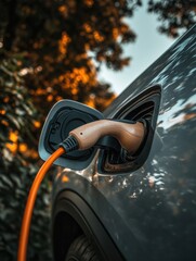 Aufkleber - Sleek Electric Vehicle Charging Cutting-Edge Sustainable Mobility Solutions for Climate-Conscious Urban Professionals and Green Technology Enthusiasts