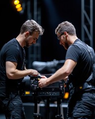Leinwandbilder - Hybrid Precision Next-Gen Event Production with Tech-Enabled Crew Optimization - Immersive Professional Workflow in Live Performance Infrastructure
