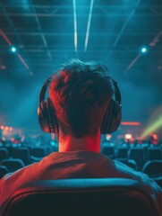 Aufkleber - Cyberpunk Esports Immersion Gen Z Gamers Intense Digital Performance in Futuristic Arena - High-Stakes Competitive Gaming Experience