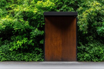 Aufkleber - Eco-Tech Mobility Hub Minimalist Forest-Integrated Electric Vehicle Charging Station Symbolizing Sustainable Urban Infrastructure Design