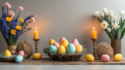 Wall Mural - Religious Easter sunday themed background illustration concept