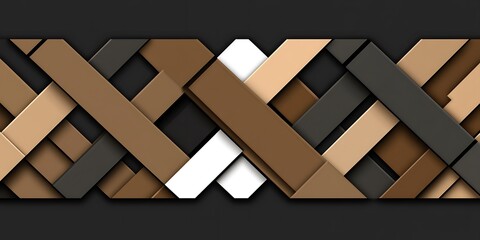 Interwoven geometric pattern with neutral tones, creating a structured design