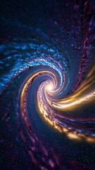 Wall Mural - a mesmerizing spiral galaxy with vibrant colors, captured from a top-down angle, resembling a cosmic