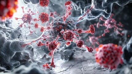 Aufkleber - Close-up view of innovative cell regeneration in a high-tech laboratory a futuristic scientific illustration