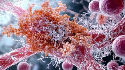Leinwandbilder - Exploring the intricacies of human cells under a microscope in a laboratory environment for scientific research