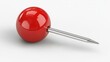 © Sakinatus - A Close-Up of a Red Pushpin with a Metallic Pin
