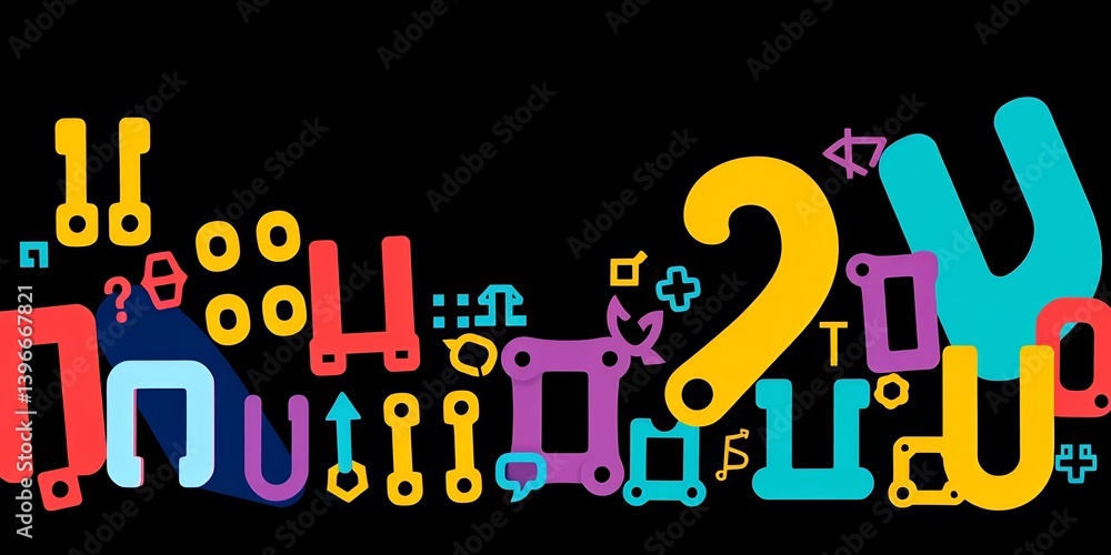 Abstract diverse bracket shapes and symbols in various styles, ideal ...