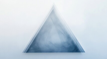 Aufkleber - Abstract blue triangle design on white canvas, creating a layered visual effect with faded edges and textured background for artistic use