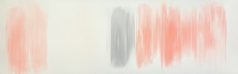 Aufkleber - Abstract painting of textured strokes on a clean canvas background in shades of gray and coral