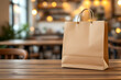 © faysal - Warm Elegance A Paper Bag on a Cozy Tabletop.