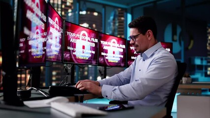 Aufkleber - Ransomware Malware Cyber Attack
