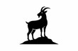 © mstsokera - goat standing on rock silhouette vector illustration