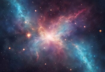 Wall Mural - infinite space illustration shining universe colorful nebula galaxy starry stars stardust color magi