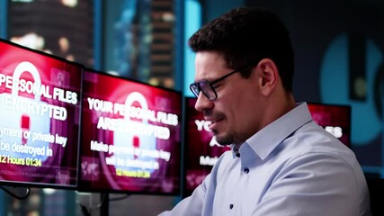 Aufkleber - Ransomware Malware Cyber Attack