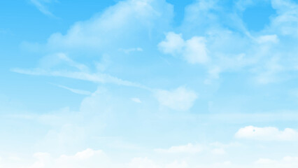 Wall Mural - beautiful sky with white clouds photo. blue sky background and white clouds soft focus, and copy spa