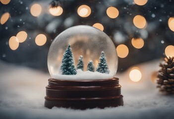 Wall Mural - tree snow globe christmas nature decorative space seasonal celebrate snowflake ball new snowman holi
