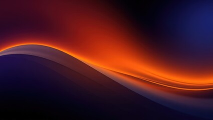 Wall Mural - Abstract background featuring orange and blue waves with smooth gradient transitions and dynamic lighting