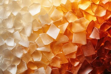 Aufkleber - A gradient of translucent, amber-colored glass pieces, creating a textured background.
