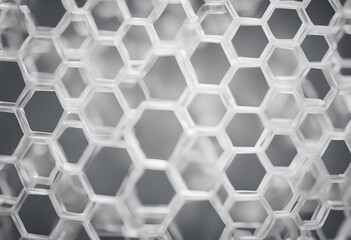 Wall Mural - hexagon clear white abstract background pattern technology wallpaper futuristic modern chaotic node 
