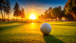 © MD - Golf Ball on Green Course at Sunset Scenic High-Quality Image