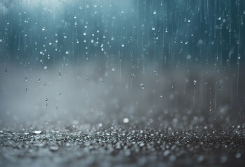 Wall Mural - rain background falling blue plain heavy clean wave nature fall ground liquid abstract glasses motio