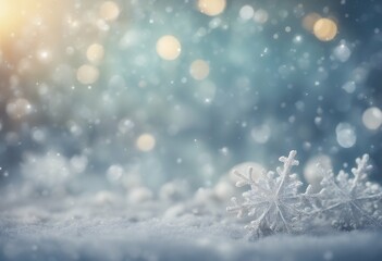 Wall Mural - background border frame christmas ice snowflakes winter element glacé blue icy illustration cold des