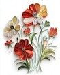 © Por - Vibrant paper quilling floral artwork