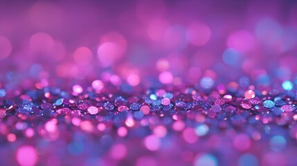 Wall Mural - Colorful Sequins and Glitter Background with Vibrant Bokeh Effect