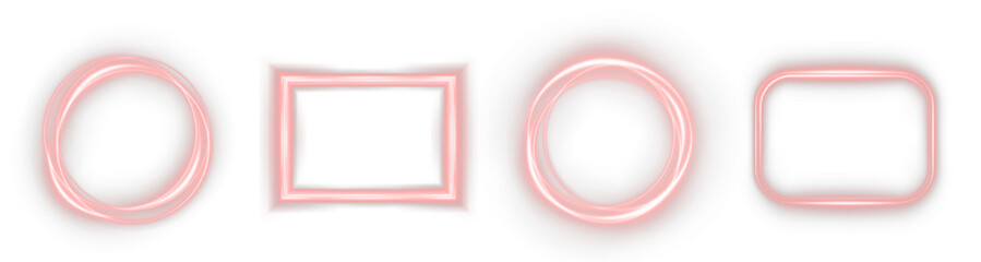 Aufkleber - Glowing red light swirl with spiral and flare effects. Futuristic neon energy trail with sparkle and motion. PNG on transparent background, perfect for dynamic abstract designs
