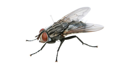 macro blue fly insect isolated on white background png. generative ai