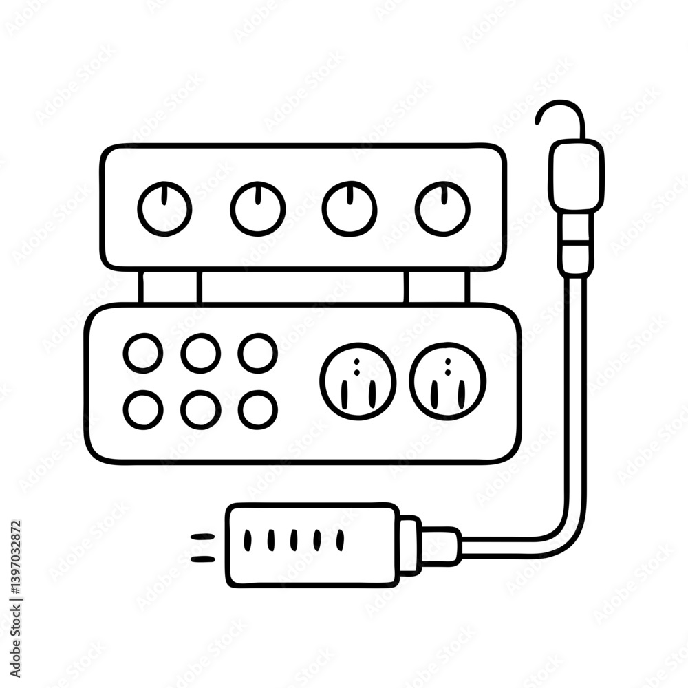 usb audio interface icon, usb audio interface vector illustration ...