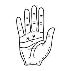 Wall Mural - palm reading hand icon, palm reading hand vector illustration-simple illustration of palm reading ha