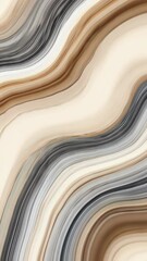 Wall Mural - elegant abstract waves of flowing neutral colors in smooth, curved streaks, creating a peaceful and 
